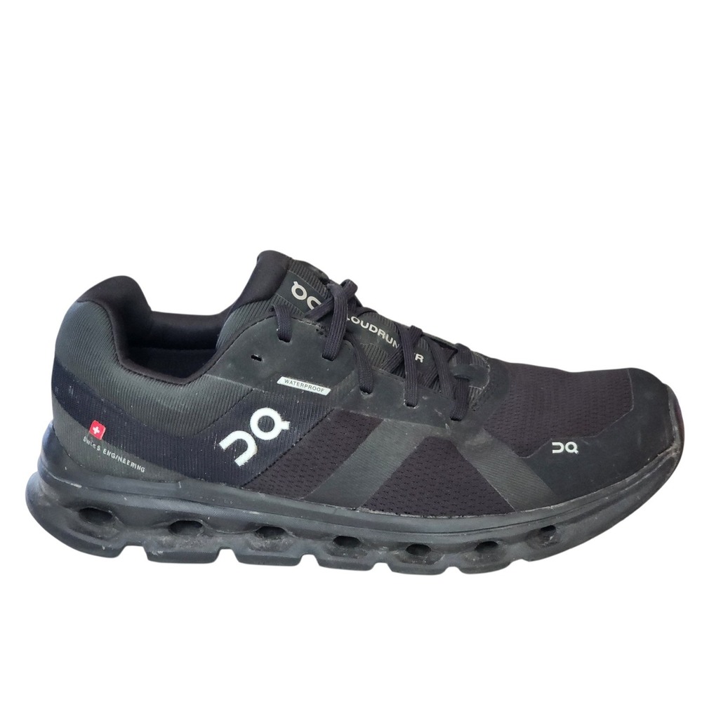 On Running Cloudrunner Waterproof Black Sneakers Womens 9 52.98637